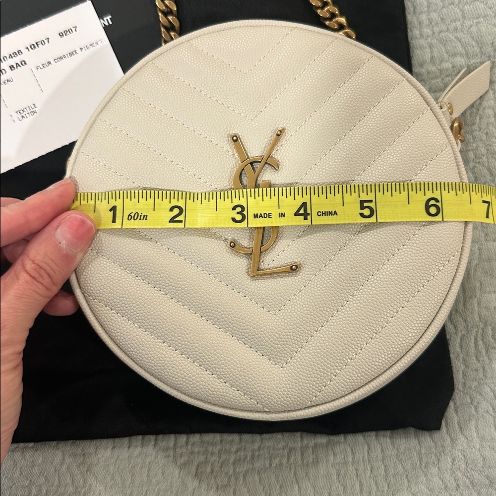 Saint Laurent Ivory Quilted Crossbody Bag - Picture 9 of 10